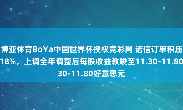 博亚体育BoYa中国世界杯授权竞彩网 诺信订单积压同比增长18%，上调全年调整后每股收益教唆至11.30-11.80好意思元