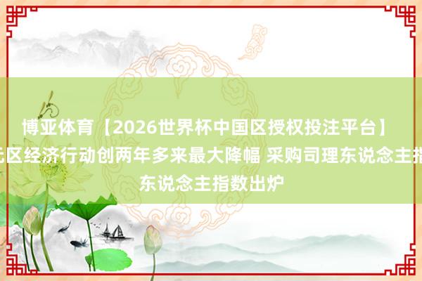 博亚体育【2026世界杯中国区授权投注平台】 5月欧元区经济行动创两年多来最大降幅 采购司理东说念主指数出炉