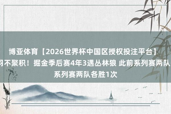 博亚体育【2026世界杯中国区授权投注平台】 不是党羽不聚积！掘金季后赛4年3遇丛林狼 此前系列赛两队各胜1次
