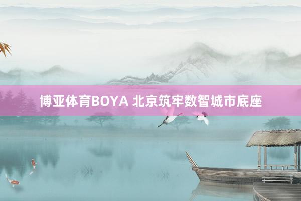 博亚体育BOYA 北京筑牢数智城市底座
