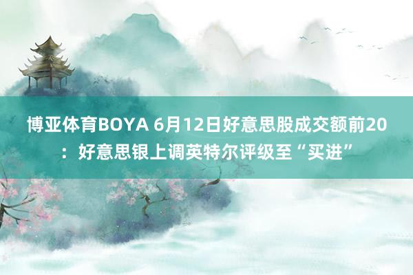 博亚体育BOYA 6月12日好意思股成交额前20：好意思银上调英特尔评级至“买进”