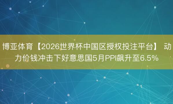 博亚体育【2026世界杯中国区授权投注平台】 动力价钱冲击下好意思国5月PPI飙升至6.5%